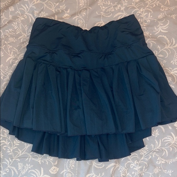 Pleated Athletic Mini Skirt in Navy - Picture 3 of 5